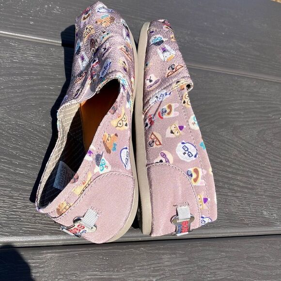 BOB’S from SKECHERS Dog Print Canvas Slip On Memory Foam Shoes Sz 7.5 - Picture 8 of 9